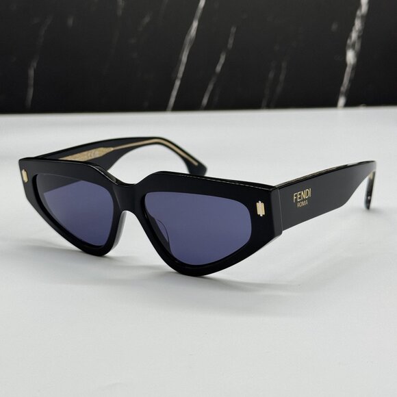 NEW FENDI BLACK BLUE WOMEN SUNGLASSES FENDI FE40163U 01V main image 10